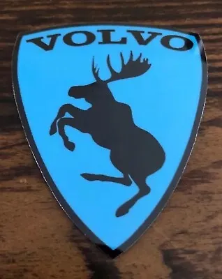 GENUINE Discontinued Prancing Moose VOLVO Rebel Blue 3” Vinyl Adhesive Decal • $7