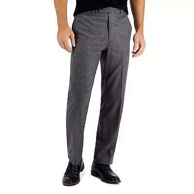 Lauren Ralph Lauren Mens Classic Fit Wool Flannel Pants Plaid Grey Black 34 X 30 • $48.84