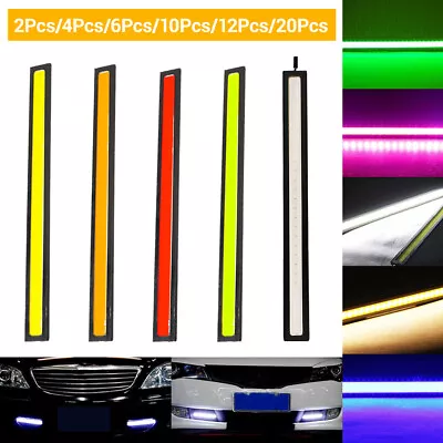 2-20X Waterproof Car DRL Fog LED Lights Strip Daytime Running COB Bright Drive • $6.99