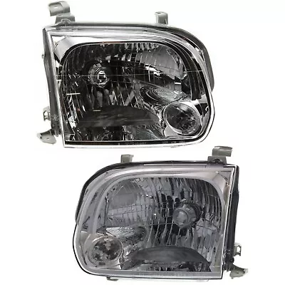 Halogen Headlight Set For 2005-2006 Toyota Tundra Double Cab W/ Bulbs Pair • $120.48