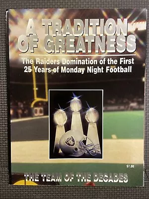 NFL Raiders A Tradition Of Greatness Glossy Magazine Oakland Las Vegas • £5