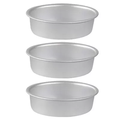  3 Pcs Mold Flan Pans For Baking Pudding Jelly Metal Cake Muffin • £8.58