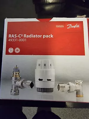 Danfoss Ras-C2 Angled Thermostatic Radiator Valve And Lockshield 15mm 013G600500 • £17.50