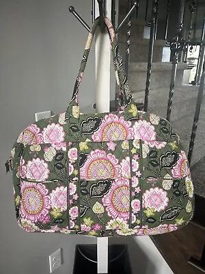 Vera Bradley Iconic Weekender Travel Duffle Bag Quilted Tote Winterberry Pattern • $25.99