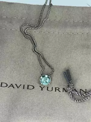 DAVlD YURMAN Petit Chatelaine Pendant Necklace With Blue Topaz • $200