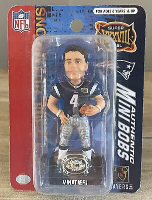 ADAM VINATIERI New England Patriots SUPER BOWL Ring Base 4” Bobblehead NIB! • $50