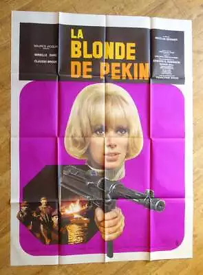 BLONDE FROM PEKING Mireille Darc Original LARGE French Movie Poster '67 • $49