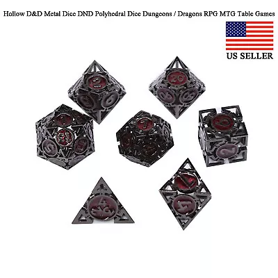 Hollow D&D Metal Dice DND Polyhedral Dice Dungeons / Dragons RPG MTG Table Games • $23.19