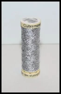 Gutermann Metallic Effect Glitter Thread 50m/55yards Spools - Assorted Colours  • £2.69