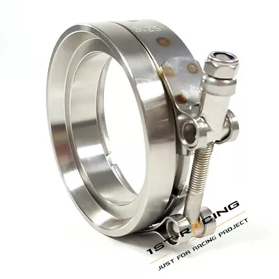 3.25  3-1/4  Stainless Steel V-Band GT45 Outlet Exhaust V-Band Clamp+Flange Kit • $37.59