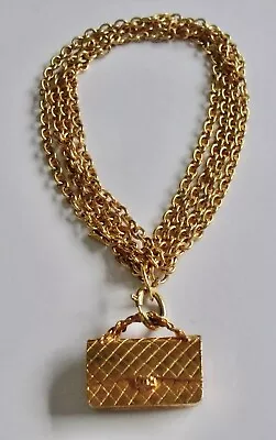 Authentic Vintage **chanel**necklace With Bag Pendant • £750