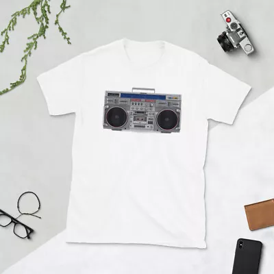 Short-Sleeve Unisex T-Shirt Boombox Vintage 80s Retro Music Hip Hop Rap • $23.99