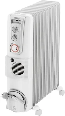 De'Longhi Portable Oil Column Heater 2400W Timer Fan Boost Heat DL2401TF White • $399.99