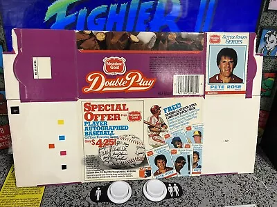 1986 Meadow Gold Milk Double Play Ice Cream Complete Box Pete Rose FREE SHIPPING • $24.65