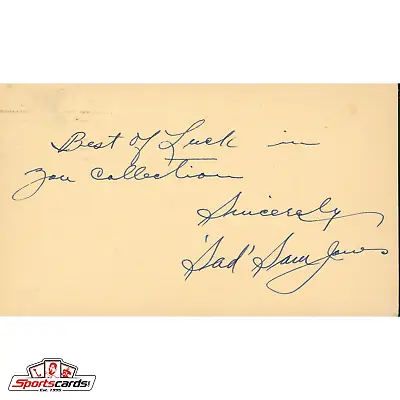 £162.21 • Buy Sad Sam Jones (d.66) Signed Auto 3x5 Index GPC Card Red Sox Yankees 1914 Debut