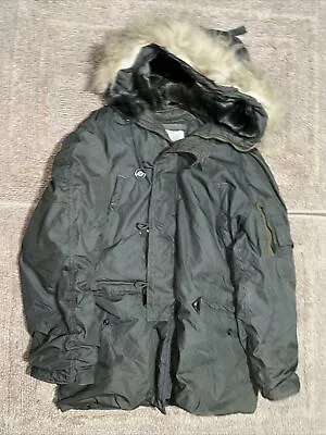 Lancer Extreme Cold Weather N-3B Parka Coat Jacket Size Medium With Fur On Hood • $129.95