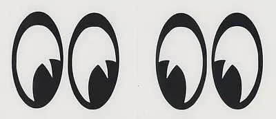 1 Pair MOON EYES 3  Black  Decals  Stickers  Window  Racing  Car Show  Decal • $6.60