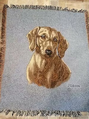 Dachshund  By Judy Gibson Woven Throw 50 X60  Tapestry Blanket. Made In USA  • $23.20