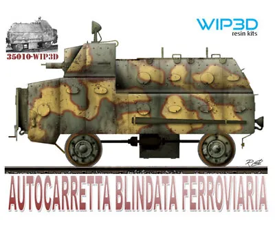 WIP 3D 1/35 Railway Armored Truck Resin Kit W/Train Track • $127.50