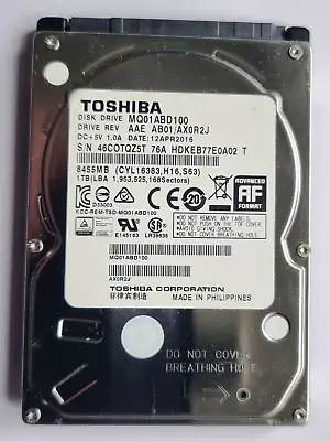 Toshiba 1TB MQ01ABD100 Hard Drive 2.5 Inch 5400rpm 8MB SATA 6GBs 1000GB • £26.95