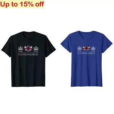 Queen Elizabeth II Platinum Jubilee 2022 T Shirt Queens Crown T Shirt 1407 Quick • £9.10