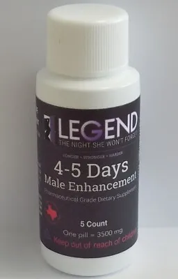 Legend Male Enhancement 5 Pill Bottle - Free Shipping • $39.99
