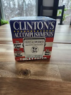 Sealed Vintage Clinton's Accomplishments Toilet Paper Novelty Political Gift  • $15