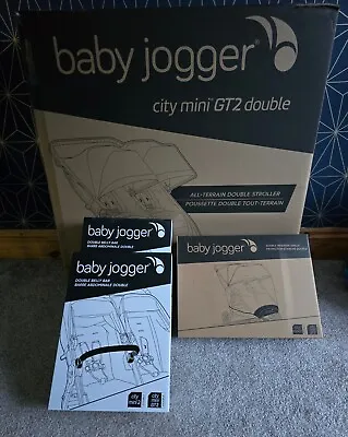 Baby Jogger City Mini GT2 All-Terrain Double Push Chair Black - RRP £892 BUNDLE • £550