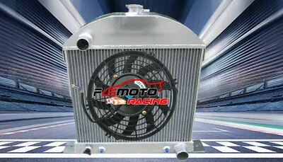For Ford Model A Chopped W/Chevy Engine 1928-1931 1929 30 Aluminum Radiator+fan • $248