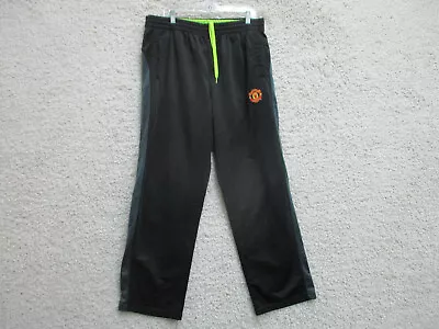 Manchester United Pants Extra Large Adult Black Joggers Track Pockets Mens XL • $15