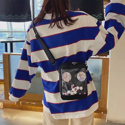 Cute Canvas Itabag Transparent Messenger Shoulder Bag Anime Japanese Lolita Girl • £11.99