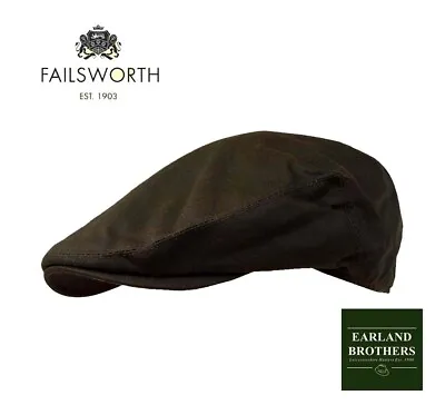 £22.50 • Buy Failsworth Olive Green Wax Cap Flat Cap Fishing Cap Hunting Country Shooting