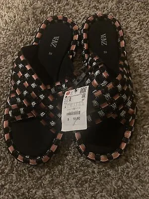 Zara Woven Sandal New With Tags Size 39 US 8 • $22.99