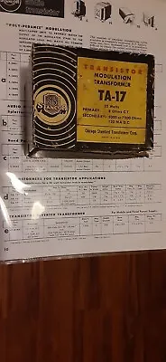 Vintage Chicago Standard Transformer TA-17 Rare NOS ORIGINAL BOX • $20