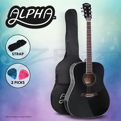 Alpha 41” Inch Acoustic Guitar Classical Wooden Folk Full-size Steel String • $89.95