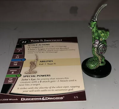 £6.99 • Buy Dungeons & Dragons D&D Miniatures Starter Set Yuan-Ti Swiftscale #2/5 Fighter