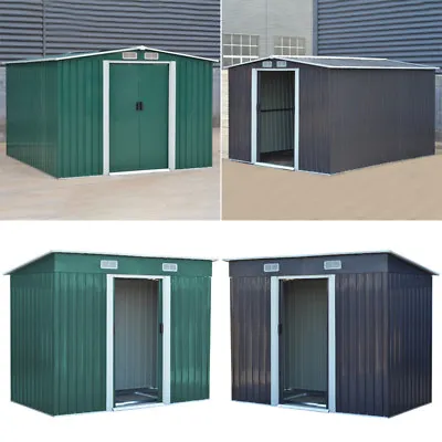 Metal Garden Storage Shed Pent Tool Shed House Galvanized Steel Ground Framework • £329.95