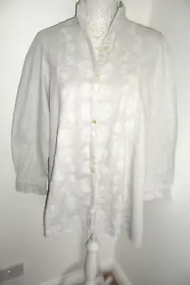 Beautiful Designer Linen Shirt By Sahara Size 14 Cost 130 Vgc • £9