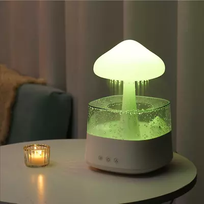 Rain Cloud Humidifier Rain Drop Sound Night Light Aromatherapy Oil Essential • £43.78