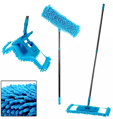 Microfibre Mop Cleaner Extendable Handle Sweeper Laminate Tile Floor Wet Dry Pro • £9.99