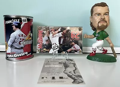 Mark McGwire 1998 Commemorative Bobblehead Pinnacle Card Can & Serial #’d Plaque • $0.99