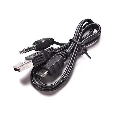 3.5mm USB To Mini USB Standard Audio Jack Connection Cable For Speakers Mp3 YT • £3.42