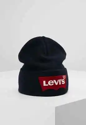 Levis OVERSIZED BATWING Beanie Hat Navy RRP £19.99 • £14.99