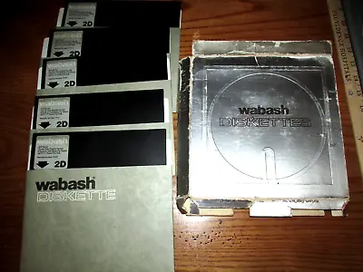 Lot Of 5 - Wabash 8 Inch Floppy Disk DS DD Diskettes - New With Box • $29.99