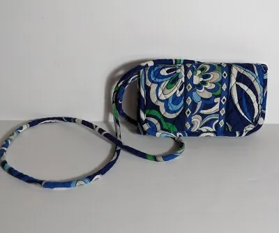 Vera Bradley MEDITERRANEAN BLUE Wallet Crossbody Removable Strap  • $15