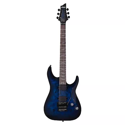 Schecter Omen Elite 6 FR Guitar Rosewood Fretboard Floyd See Thru Blue Burst • $549