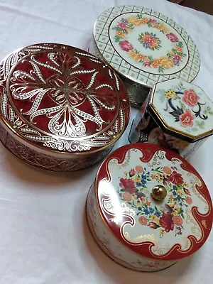 Lot Of 4 Vintage Design By Daher Long Island NY 11101 Tin Made In England • $54.95