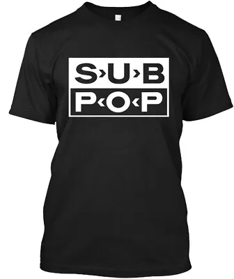 NWT Sub Pop Record Grunge Music Alternative Rock Band Logo T-Shirt Size S-4XL • $17.99