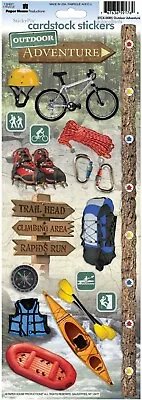 Scrapbooking Stickers Cardstock PH 13  Outdoor Adventure Hiking Raft Kayak Bike • $4.99