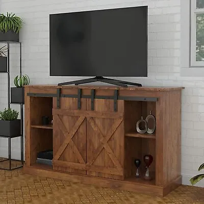 $149.99 • Buy Farmhouse TV Stand Entertainment Center W/Storage Media Console For Up To 65  TV
